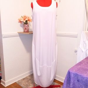 Ashley Stewart White Sleeveless Dress Sz 14/16